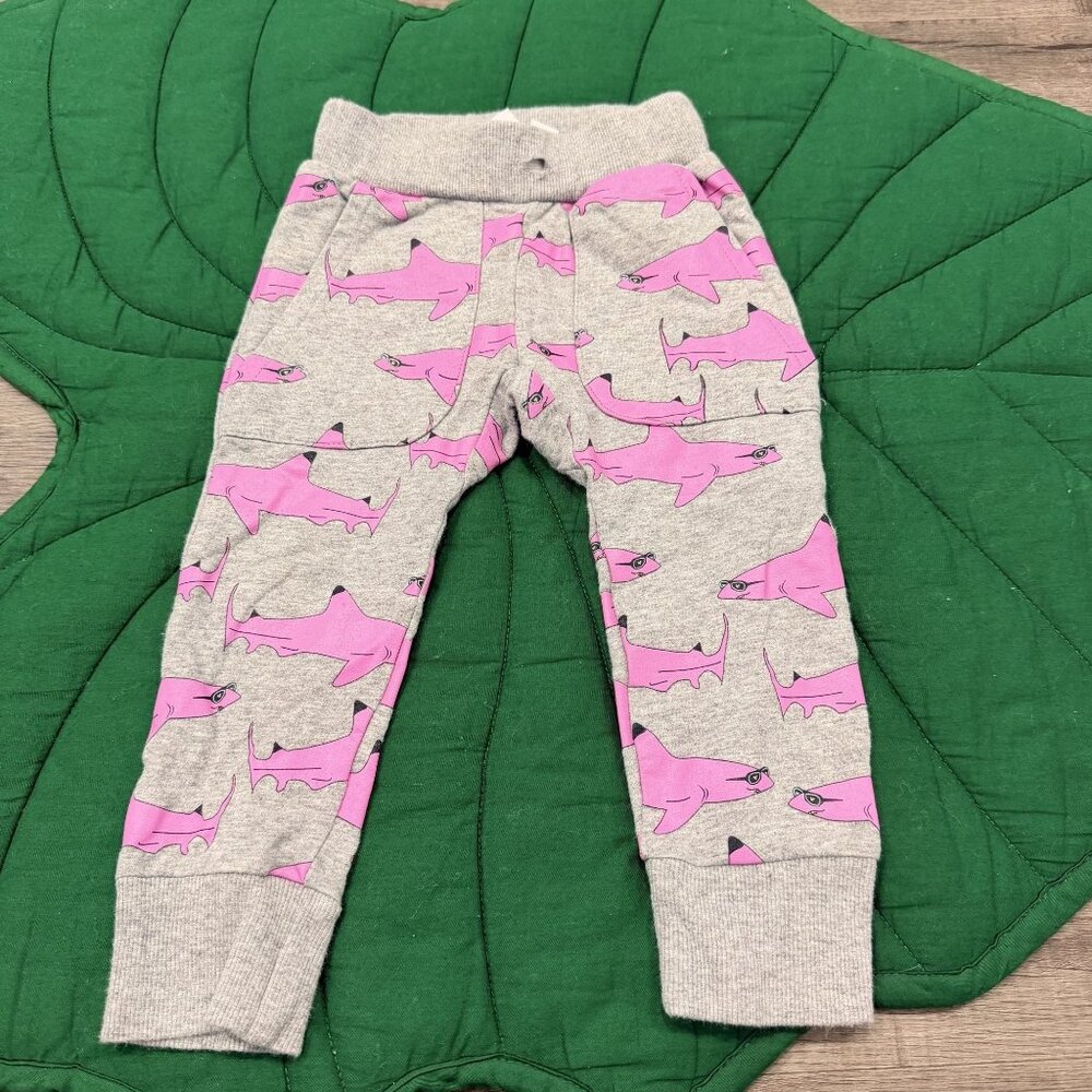 Gardner and the Gang 9-12M Gray Pink Shark Jogger Pants